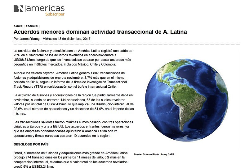 AcuerdosmenoresdominanactividadtransaccionaldeA.Latina